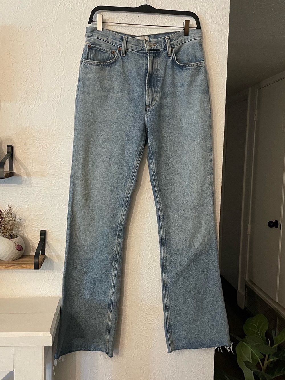 Agolde Leena Blue Wide Leg Jeans Size 29